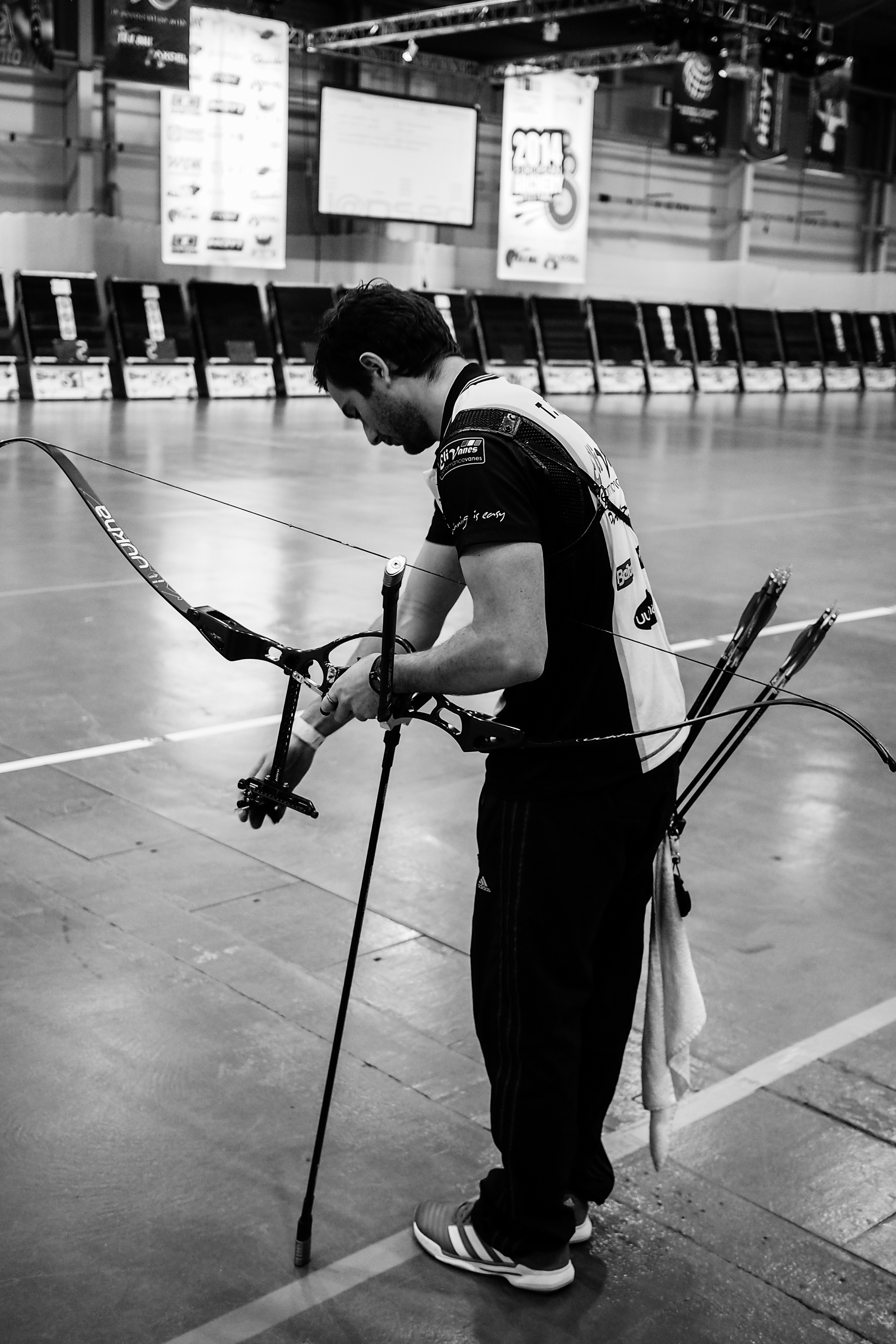 Thomas Faucheron. Recurve shootdown at the 2014 European Archery Festival. © 2014 The Infinite Curve
